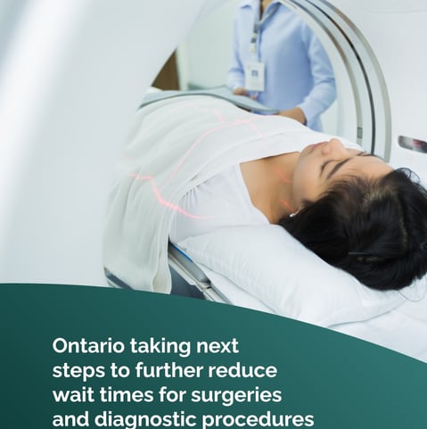 Ontario Taking Next Steps in Plan to Further Reduce Wait Times for Surgeries and Diagnostic Procedures