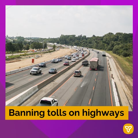 Ontario Banning Road Tolls, Freezing Driver’s Licence Fees to Keep Costs Down