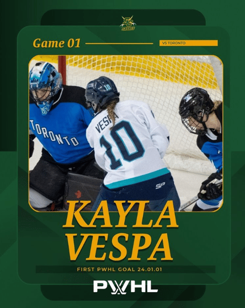 Congratulations to Kayla Vespa on Scoring Your First PWHL Goal!