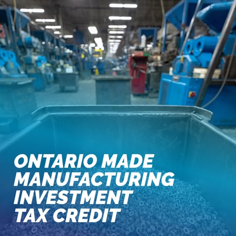 Ontario Introducing New Investment Tax Credit for Manufacturers